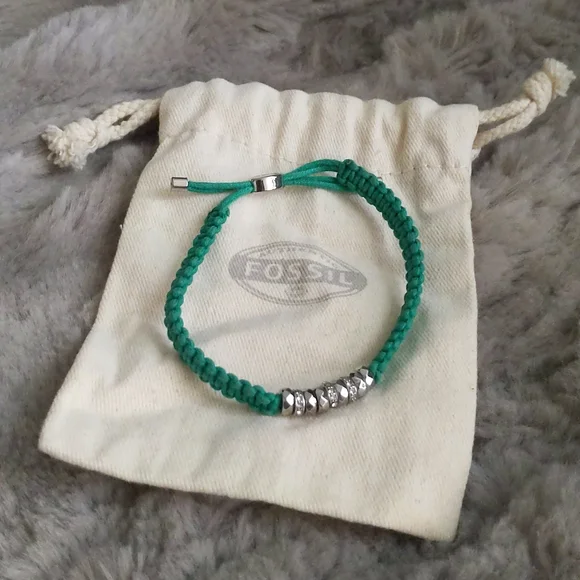 Fossil green braided bracelet - Picture 4 of 4